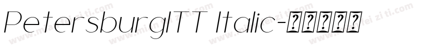 PetersburgITT Italic字体转换